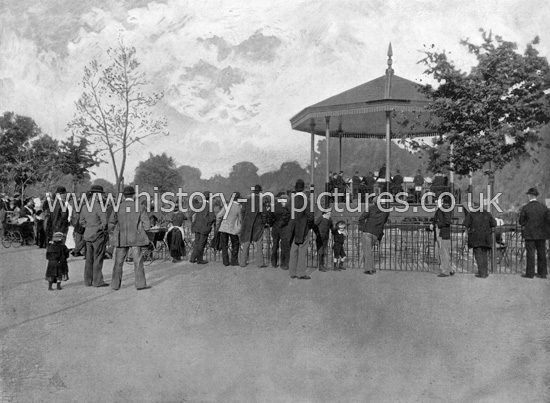 A London County Coucil Band, Battersea Park, Battersea. London. c.1890's